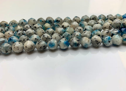 7-8mm 9-10mm AAA Natural Faceted Star Cut K2 Jasper Gemstone Beads Genuine Faceted Blue Gray K2 Jasper Gemstone Loose Beads #2309