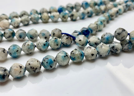 7-8mm 9-10mm AAA Natural Faceted Star Cut K2 Jasper Gemstone Beads Genuine Faceted Blue Gray K2 Jasper Gemstone Loose Beads #2309
