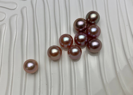 ONE Piece AAAA 8 mm Top Quality High Luster Perfect Round Half Drilled Freshwater Pearl Genuine Natural Mauve Pink Freshwater Pearls #1798