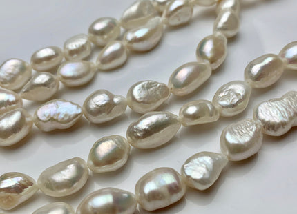 11x13-17 mm AA Natural White Rice Nugget Freshwater Pearl Bead Genuine Natural White Freshwater Pearl Rice Nuggets #1794
