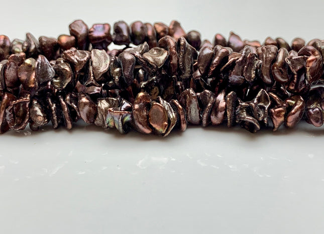 8 mm Or 10 mm AA Metallic Chocolate Brown Keshi Freshwater Pearl Beads Center Drilled Brown Keshi Pearl Rondelle Freshwater Pearls #1800