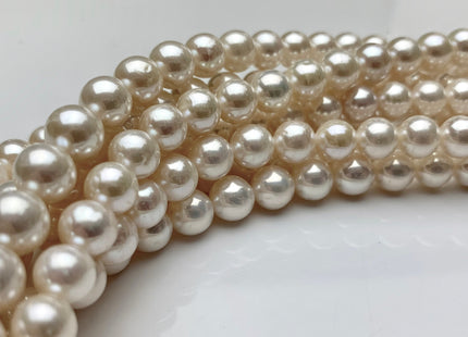 8 mm AAA Extra Shiny Natural White Perfect Round Freshwater Pearls Genuine Natural Pearl Beads High Luster White Bridal Pearls #1803