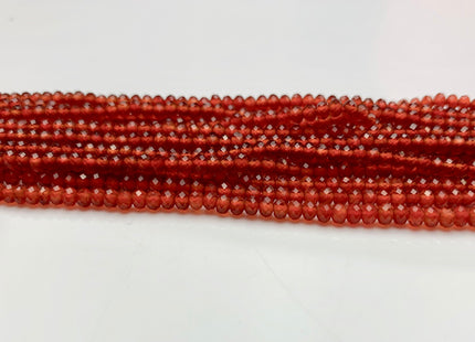 2x3 mm AAA Faceted Rondelle Orange Carnelian Gemstone Beads Quality Micro Faceted Carnelian Gemstone Loose Beads # 2432