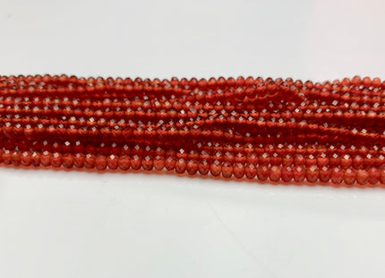 2x3 mm AAA Faceted Rondelle Orange Carnelian Gemstone Beads Quality Micro Faceted Carnelian Gemstone Loose Beads # 2432