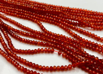 2x3 mm AAA Faceted Rondelle Orange Carnelian Gemstone Beads Quality Micro Faceted Carnelian Gemstone Loose Beads # 2432