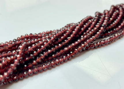 1x2 mm 2x2.5 mm 2x3 mm AAA Natural Color Faceted Rondelle Garnet Gemstone Beads Top Quality Micro Faceted Garnet Gemstone Loose Beads # 2440
