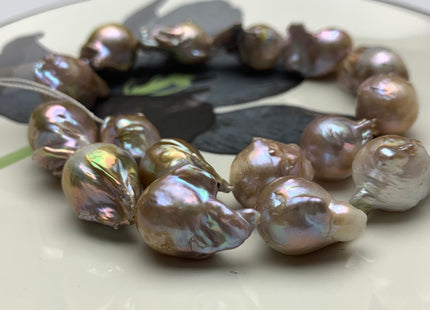 13x22-15x27 mm AA Natural Mauve Pink Rare Irregular Baroque Freshwater Pearl Beads Genuine Natural Color Freshwater Baroque Pearls #1575