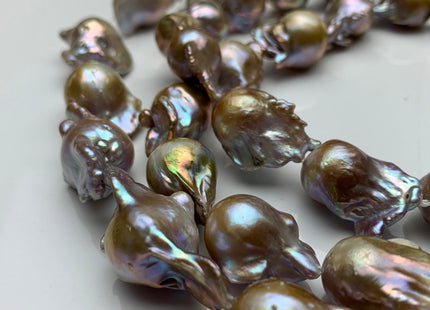 13x22-15x27 mm AA Natural Mauve Pink Rare Irregular Baroque Freshwater Pearl Beads Genuine Natural Color Freshwater Baroque Pearls #1575