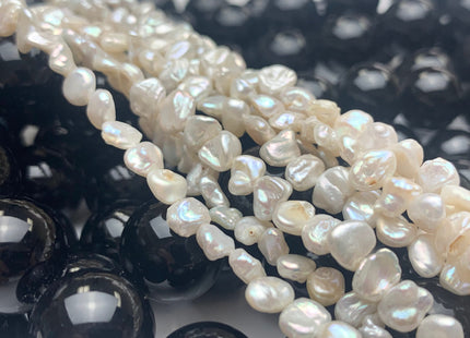 3.5-5 mm Natural White Keshi Nugget Freshwater Pearl Beads Center Drilled Keshi Pearls Genuine Freshwater Tiny Keshi Nugget Pearls #234