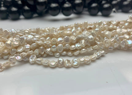 3.5-5 mm Natural White Keshi Nugget Freshwater Pearl Beads Center Drilled Keshi Pearls Genuine Freshwater Tiny Keshi Nugget Pearls #234