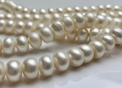 10.5-11 mm AA Natural White Round Button Freshwater Pearl Beads Genuine White Color Freshwater Button Pearls #1597