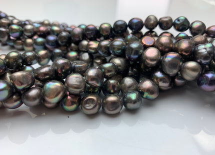 10 mm AA Green Peacock Color Freshwater Nugget Pearl Beads Genuine Freshwater Pearl Nuggets Peacock Potato Nugget Pearls #1566