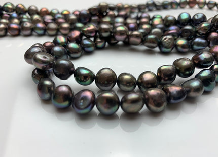 10 mm AA Green Peacock Color Freshwater Nugget Pearl Beads Genuine Freshwater Pearl Nuggets Peacock Potato Nugget Pearls #1566