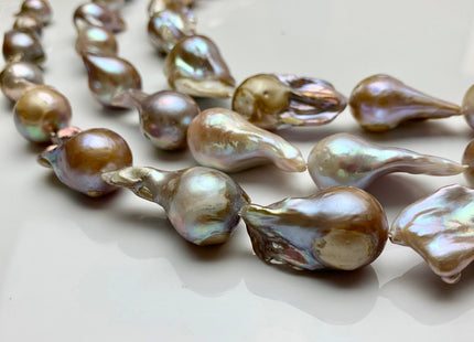 15x20-32 mm HUGE Natural Seaweed Color Baroque Freshwater Pearl Beads Limited Jumbo Size Natural Color Baroque Pearls #1614