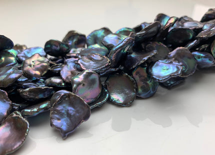 18-19 mm AAA Rainbow Peacock Color Keshi Freshwater Pearls Beads Genuine High Luster Top Drilled Peacock Keshi Pearls #P2579