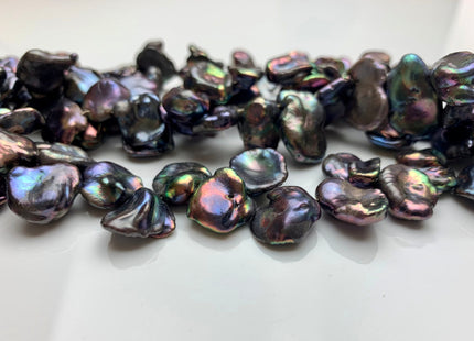 12x15-16x20 mm AA Rainbow Peacock Cornflakes Keishi Pearl Beads Genuine Natural Top Drilled Rainbow Peacock Cultured Keshi Pearls #1097