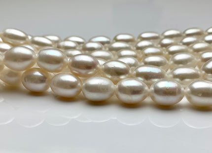 10-11x15-16 mm AAAA Natural White Freshwater Pearls Long Rice/Oval Shape Pearl Beads Genuine High Quality Freshwater Pearls. #1064