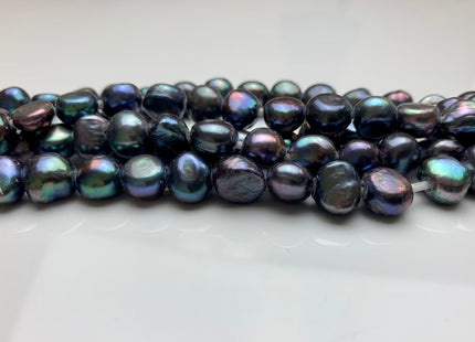 12mm Large Hole Peacock Color Freshwater Nugget Pearl Beads 2.2mm Hole Genuine Large Hole Nugget Pearls #931