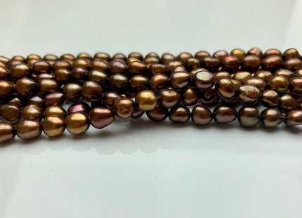 6x8 mm Or 8x10 mm AAA Copper Brown Color Rice Nugget Freshwater Pearl Beads High Luster Genuine Freshwater Pearl Nuggets #308