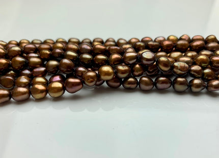 6x8 mm Or 8x10 mm AAA Copper Brown Color Rice Nugget Freshwater Pearl Beads High Luster Genuine Freshwater Pearl Nuggets #308