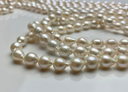 8x9-10 mm AA Natural White Edison Baroque Freshwater Pearl Beads Genuine High Luster Natural White Edison Baroque Freshwater Pearls #1812