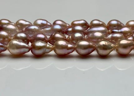 7-8x8-14 mm AA Rare Natural Mauve Edison Baroque Freshwater Pearl Beads Genuine High Luster Natural Multi Mauve Pink Edison Pearls #1809