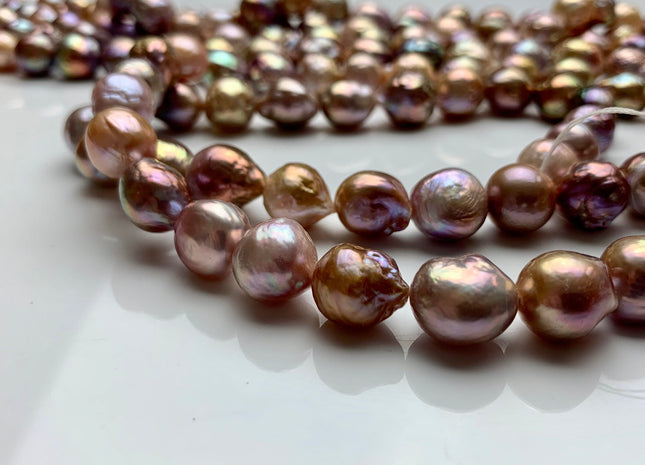 9-12 mm AAAAA Very Rare Dark Mauve Pink Baroque Edison Pearl Genuine Top Quality Natural Edison Pearl With Iridescent Color #1822
