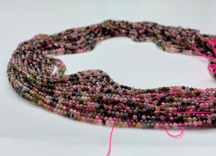 WHOLESALE 2mm 2.5mm Natural Color Tourmaline Micro Faceted Gemstone Beads #2319