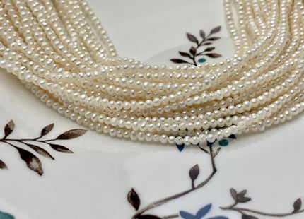 1.8-2 mm AAA Natural White Tiny Seed Freshwater Pearl Beads Genuine Quality White Potato Freshwater Seed Pearls #1817