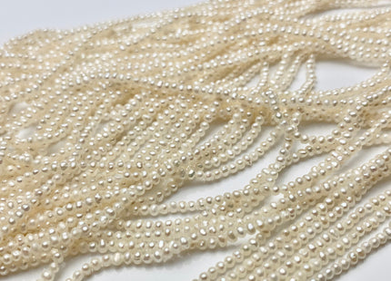 1.8-2 mm AAA Natural White Tiny Seed Freshwater Pearl Beads Genuine Quality White Potato Freshwater Seed Pearls #1817