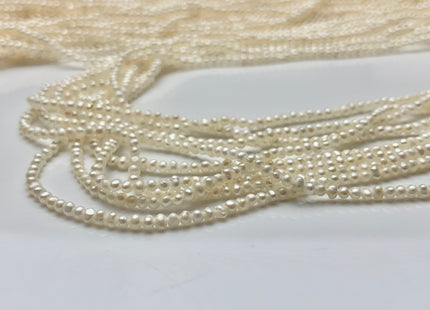1.8-2 mm AAA Natural White Tiny Seed Freshwater Pearl Beads Genuine Quality White Potato Freshwater Seed Pearls #1817