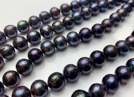 10.5-11 mm AA Peacock Edison Baroque Pearls Off-Round Shape Genuine Rainbow Peacock Color Edison Pearl Beads #1813