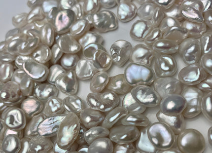 ONE Piece AAA 8-9x9-12 mm Top Quality High Luster Undrilled Freshwater Keshi Pearl Beads Genuine Natural White Keshi Pearls #1647-NH