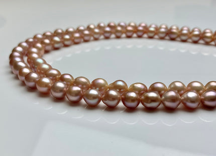 7-8 mm AAA Natural Multi Mauve Pink Edison Baroque Freshwater Pearl Beads Genuine High Luster Mauve Pink Edison Baroque Pearls #1811