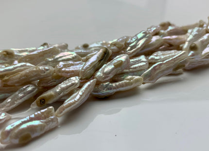 8x20 mm Natural Pink Color Biwa Stick Freshwater Pearl Beads Genuine Rare Biwa Stick Pearls #1835