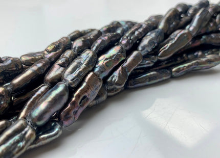 7x20 mm Peacock Color Biwa Stick Freshwater Pearl Beads Genuine Rare Biwa Stick Pearls #1840