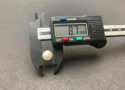 ONE Piece AAAA 8-8.5mm OR 8.5-9mm Top Quality High Luster Round Half Drilled Freshwater Pearl Genuine Natural White Freshwater Pearls #1645