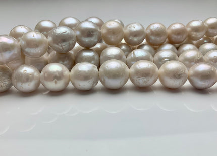 12-16 mm Jumbo Size Large Hole Freshwater Baroque Edison Pearl Beads Hole Size 2.2 mm Natural White Large Hole Baroque Pearl Beads #1656