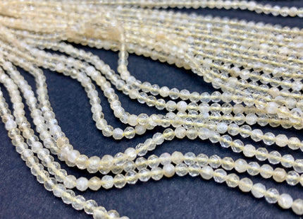 2mm Or 2.5-3 mm AAA Micro Faceted Round Citrine Gemstone Beads Top Quality Yellow Citrine Faceted Gemstone Loose Beads #2316