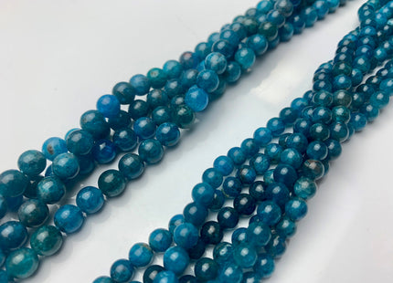 6mm 8mm Smooth Round Natural Apatite Gemstone Beads Natural Smooth Round Apatite Beads. #2328