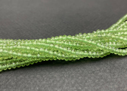 2x3 mm AAA Natural Color Faceted Rondelle Peridot Gemstone Beads Top Quality Green Peridot Gemstone Beads # 2340