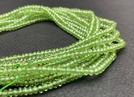 2x3 mm AAA Natural Color Faceted Rondelle Peridot Gemstone Beads Top Quality Green Peridot Gemstone Beads # 2340