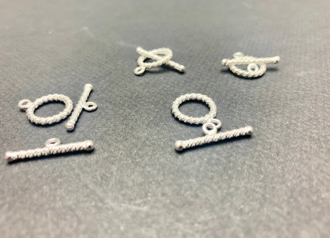 13 mm 925 Sterling Silver Toggle Clasp Twisted Sterling Silver Toggle 925 Sterling Silver Toggle Sterling Silver Clasp #10373