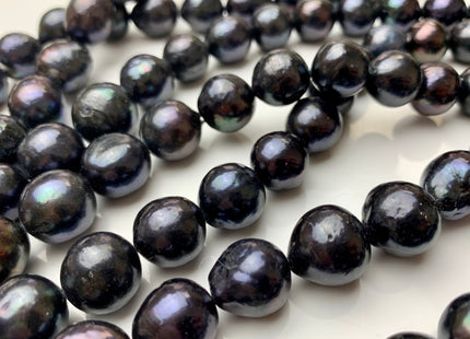 12-14 mm Black Peacock Color Edison Baroque Pearls Off-Round Shape Genuine Dark Peacock Color Edison Pearl Beads #1864