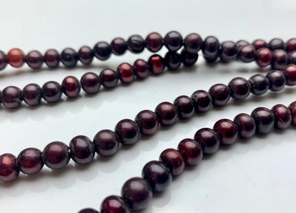 5mm 6mm 7mm 8mm Large Hole Rare Burgundy Red Potato Freshwater Pearl Beads Hole Size 1.5mm 2.2mm Pearls #1862