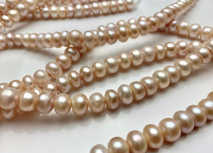 8mm 9mm Large Hole Round Button Natural Pink Freshwater Pearl Beads Hole 2.2 mm Genuine Natural Pink Rondelle Freshwater Pearls #1867