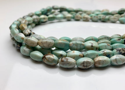 8x12 mm Natural Color Faceted Barrel Shape Dragon Skin Agate Gemstone Beads Natural Blue Green Color Agate Gemstone Beads. #2370