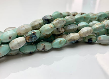 8x12 mm Natural Color Faceted Barrel Shape Dragon Skin Agate Gemstone Beads Natural Blue Green Color Agate Gemstone Beads. #2370