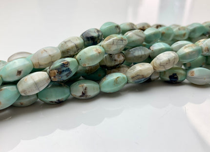 8x12 mm Natural Color Faceted Barrel Shape Dragon Skin Agate Gemstone Beads Natural Blue Green Color Agate Gemstone Beads. #2370