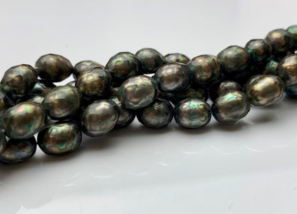 7x9 mm AA Olive Green Color Faceted Rice/Oval Freshwater Pearl Beads Limited Edition Genuine Faceted Rice Pearl Beads #1873